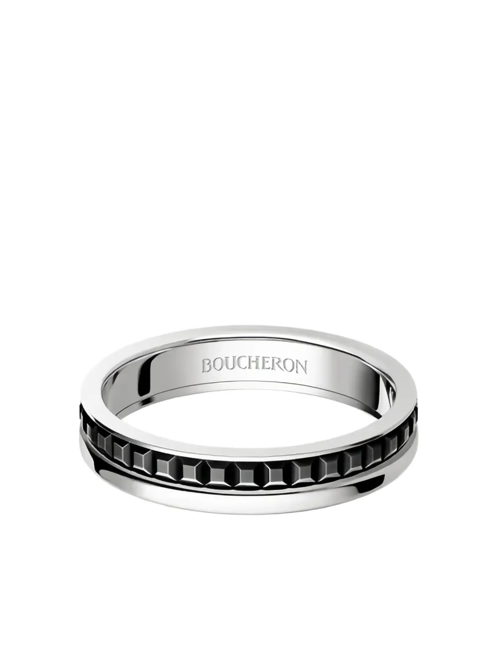 Boucheron 18K white gold Quatre Black ring - シルバートーン Boucheron 18K white gold Quatre Black ring - シルバートーン