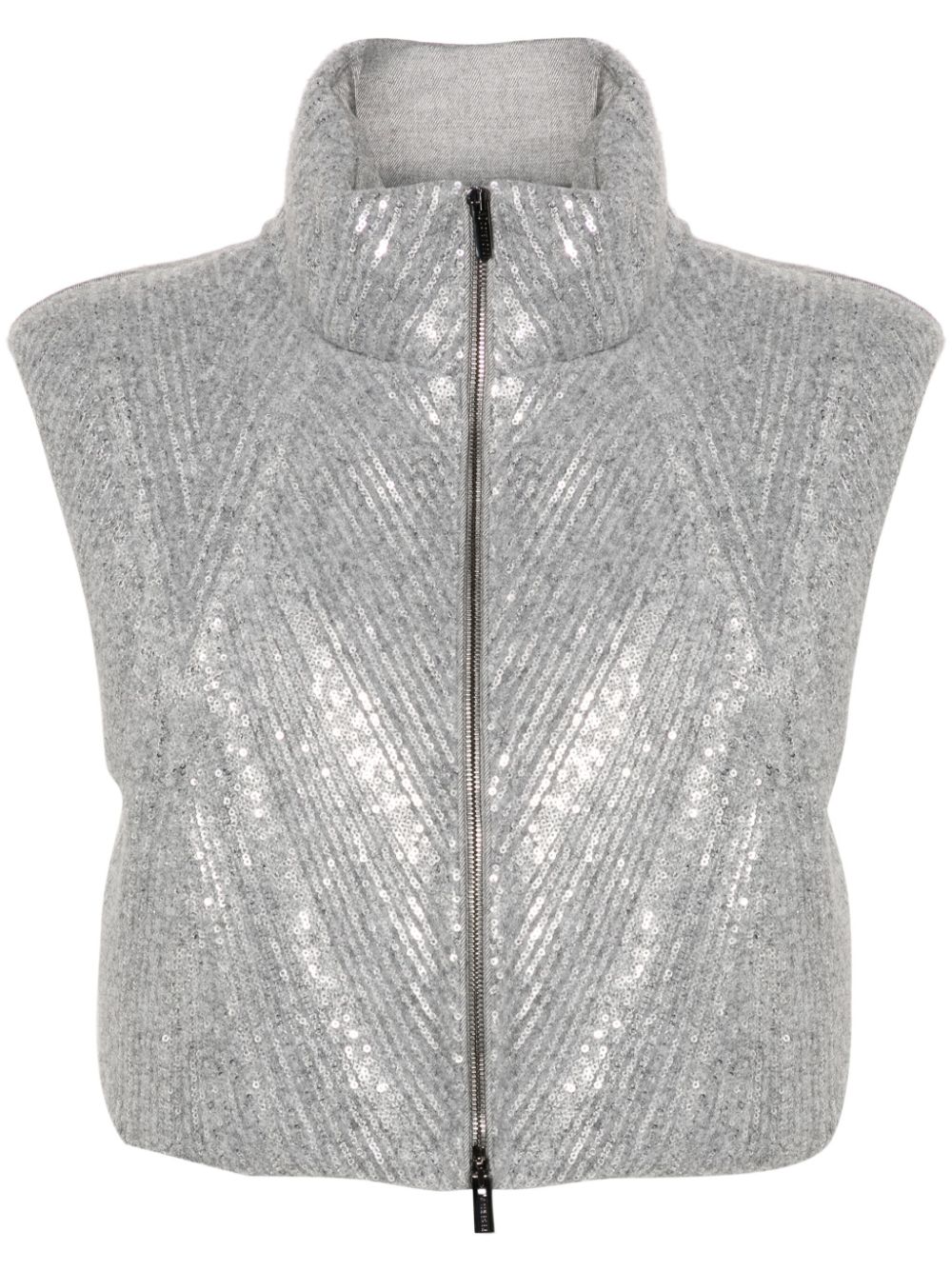 sequin-embellished gilet