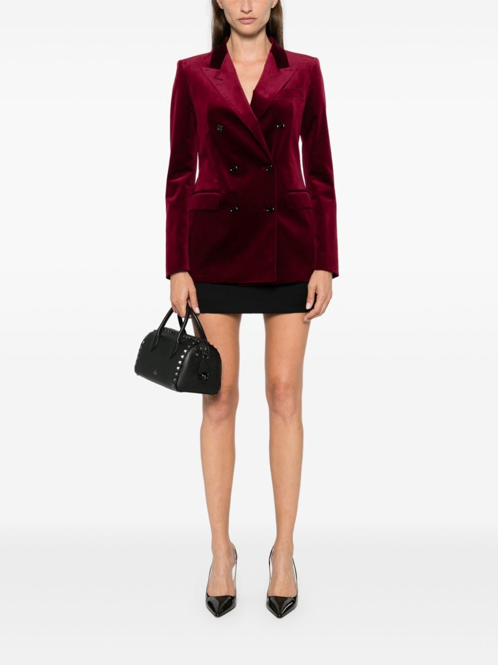 Tagliatore Fluwelen blazer - Rood