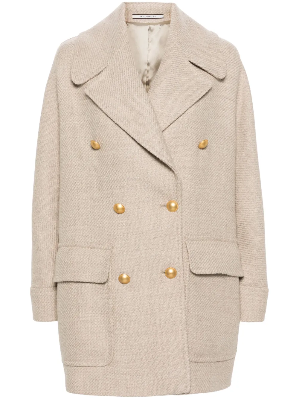 Tagliatore Wollen jas Beige