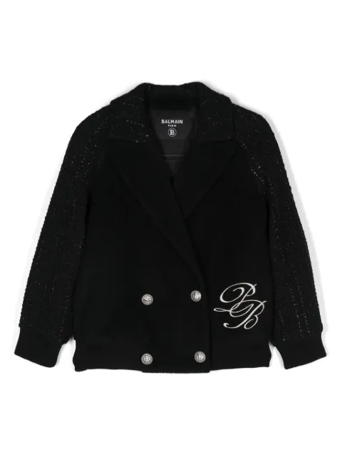 Balmain Kids tweed-embellished jacket