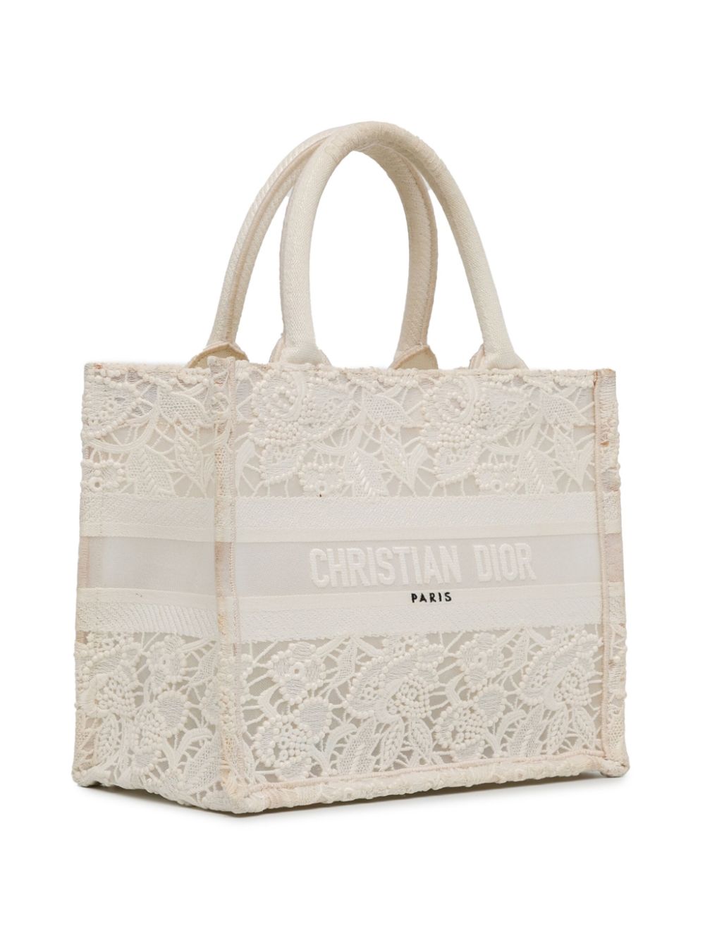 Christian Dior 2022 Small D-Lace Embroidery Book tote bag Women