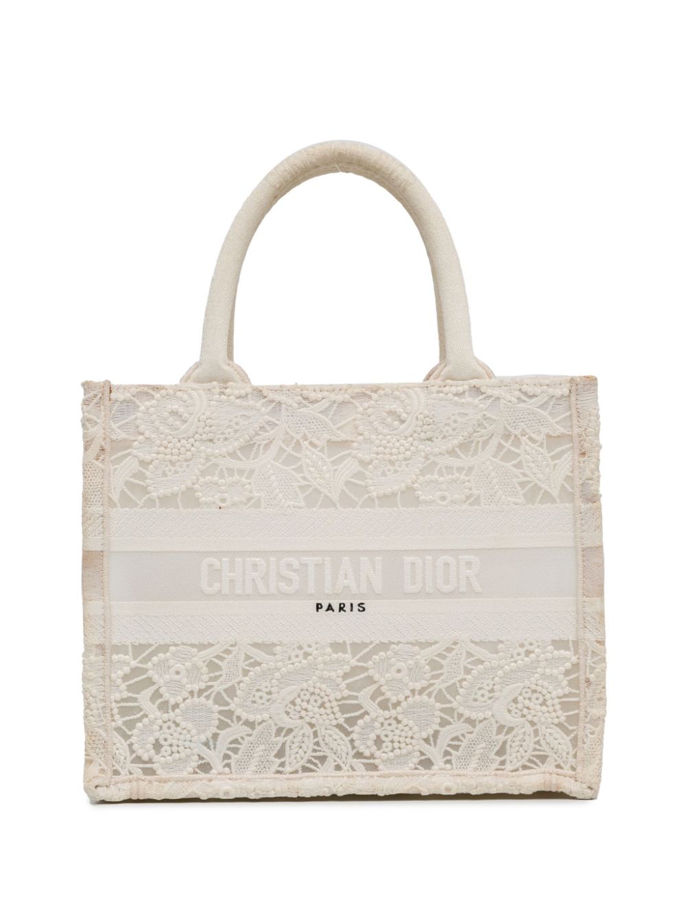 Christian Dior 2022 Small D-Lace Embroidery Book tote bag Women