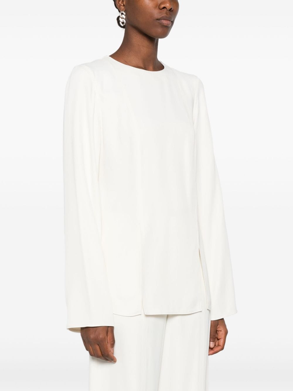 Shop Loulou Studio Renat Blouse In Neutrals