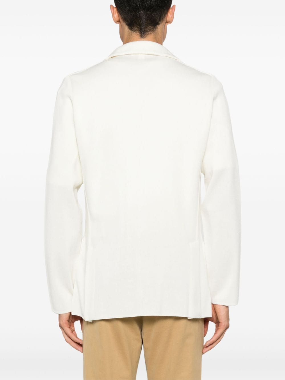 Shop Lardini Virgin-wool Blazer In Neutrals