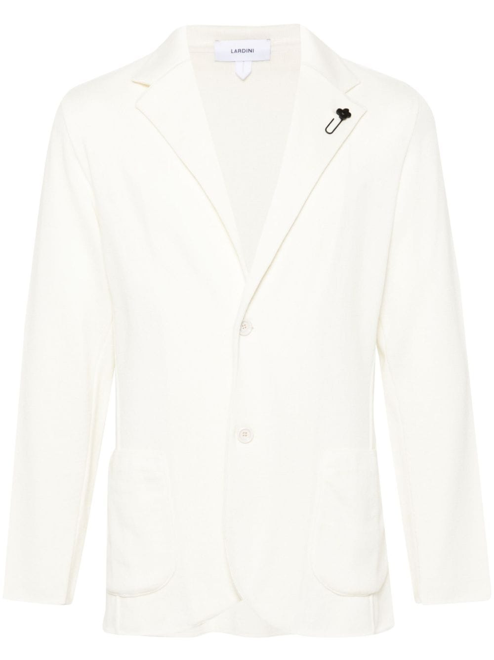 Shop Lardini Virgin-wool Blazer In Neutrals