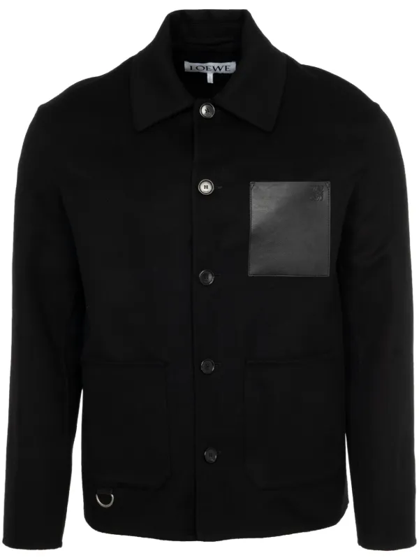 【関税・送料込み】LOEWE Black double-breasted jacket LOEWE + Richard Hawkins Oversized Double-Breasted Fleece