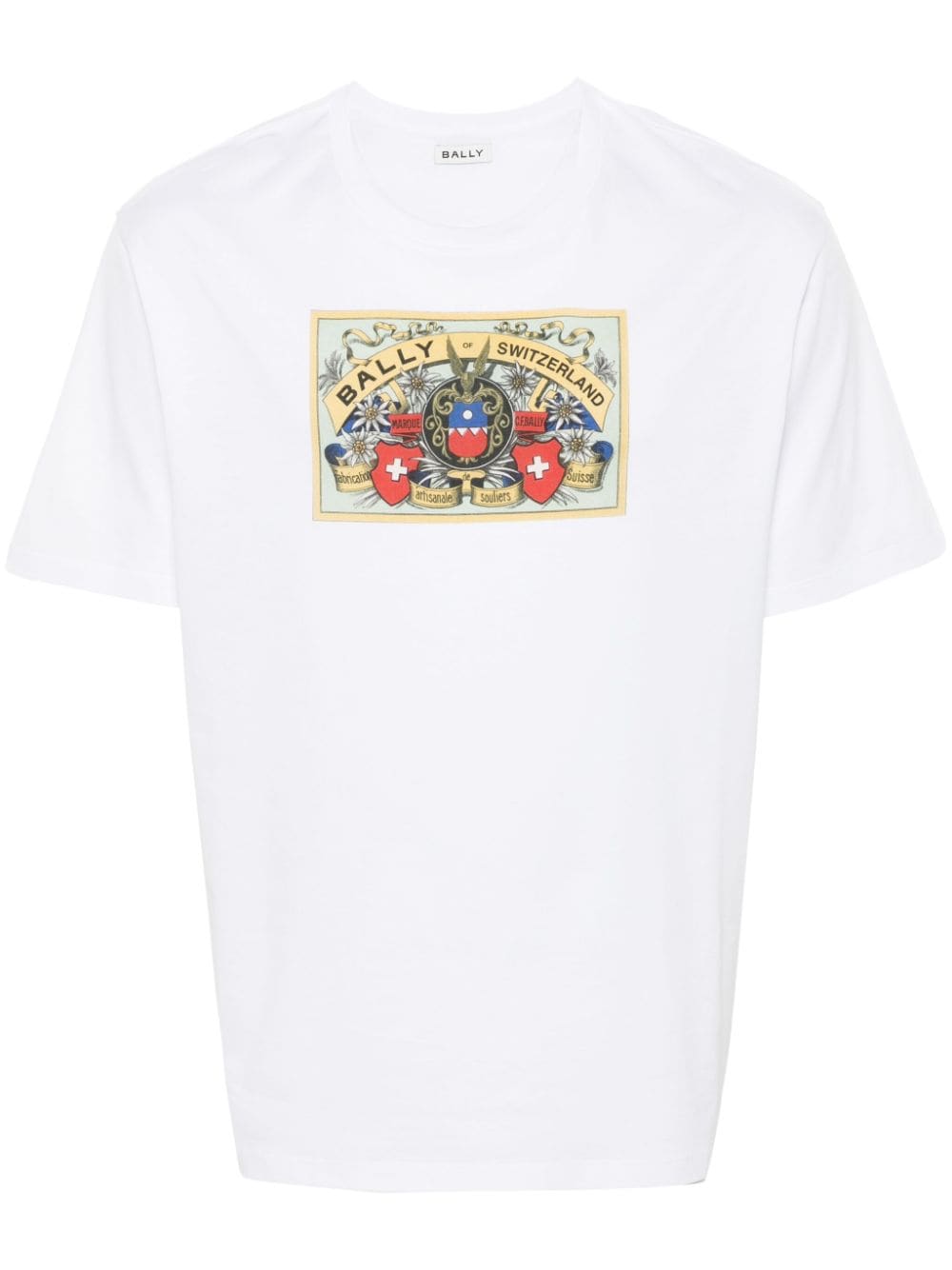 Bally Bally Crest print T shirt Farfetch