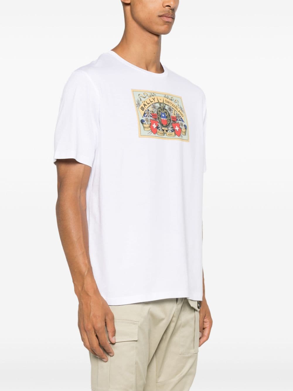 BALLY BALLY CREST-PRINT T-SHIRT 