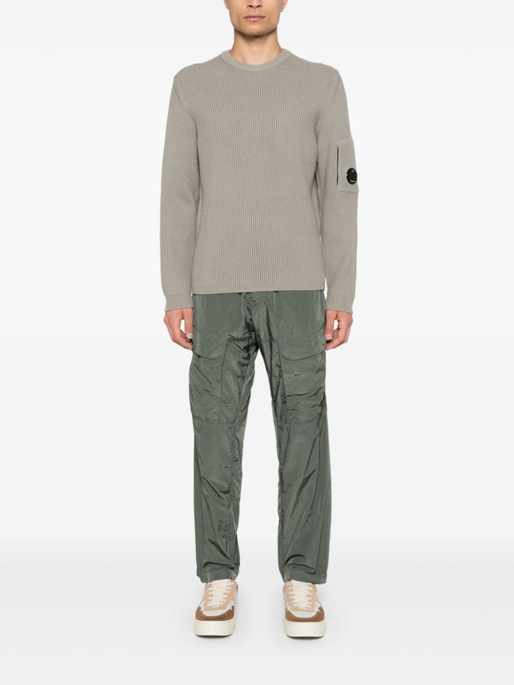 Shop C.p. Company Lens-detail Cargo Pants In Green