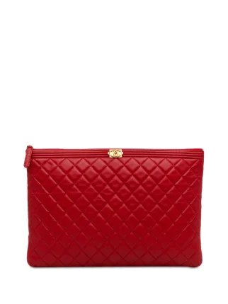 CHANEL Pre-Owned 2016 ボーイ クラッチバッグ L - Farfetch