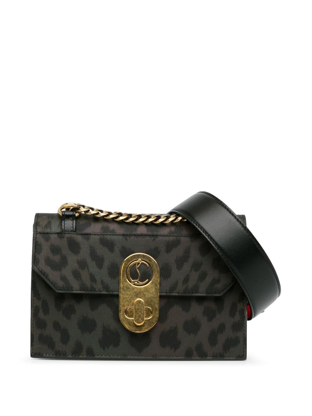 Christian Louboutin Pre-Owned 2000-2023 Mini Leopard Print Elisa crossbody bag - Grigio