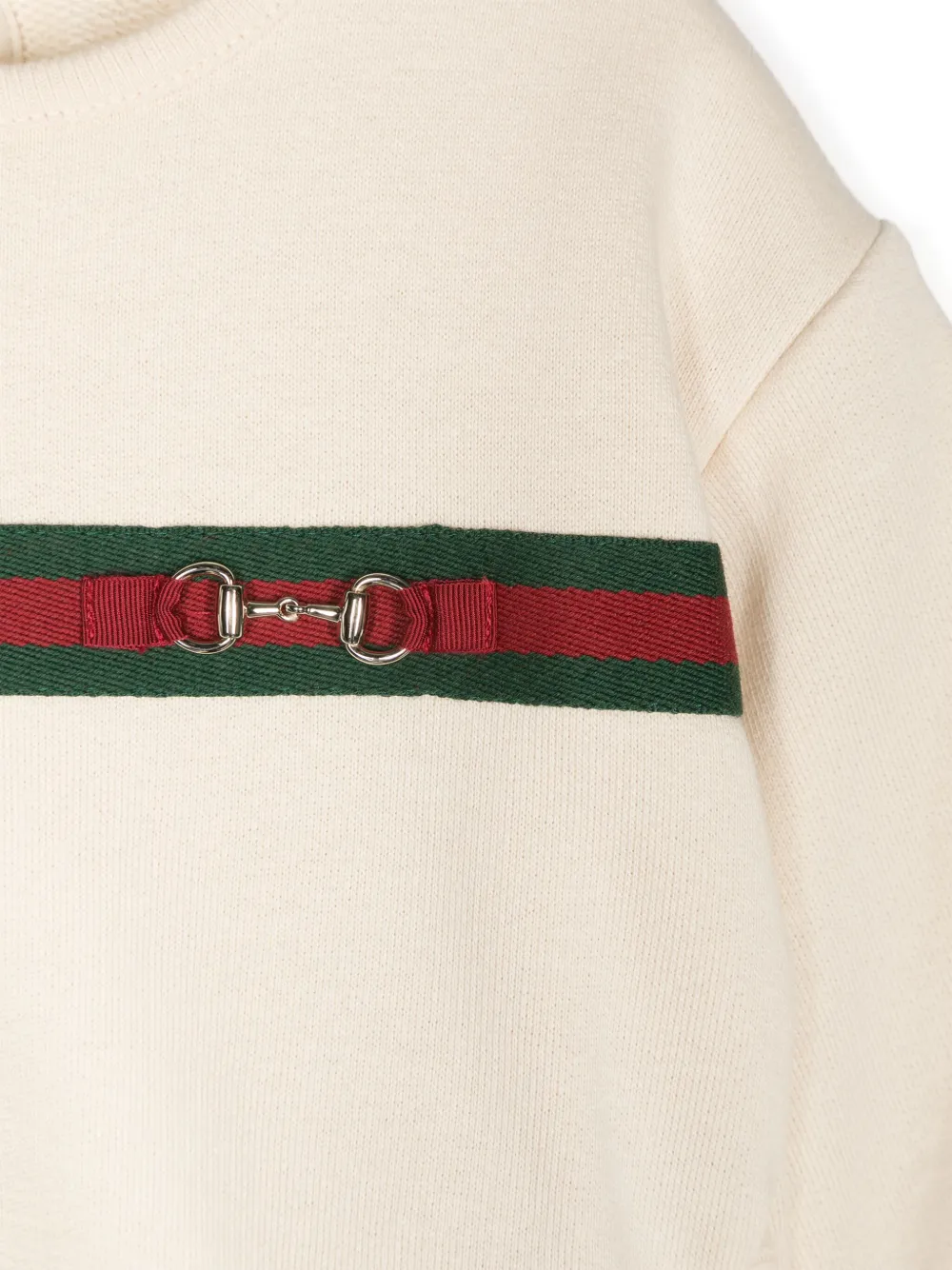 Gucci Kids Web katoenen sweater Beige