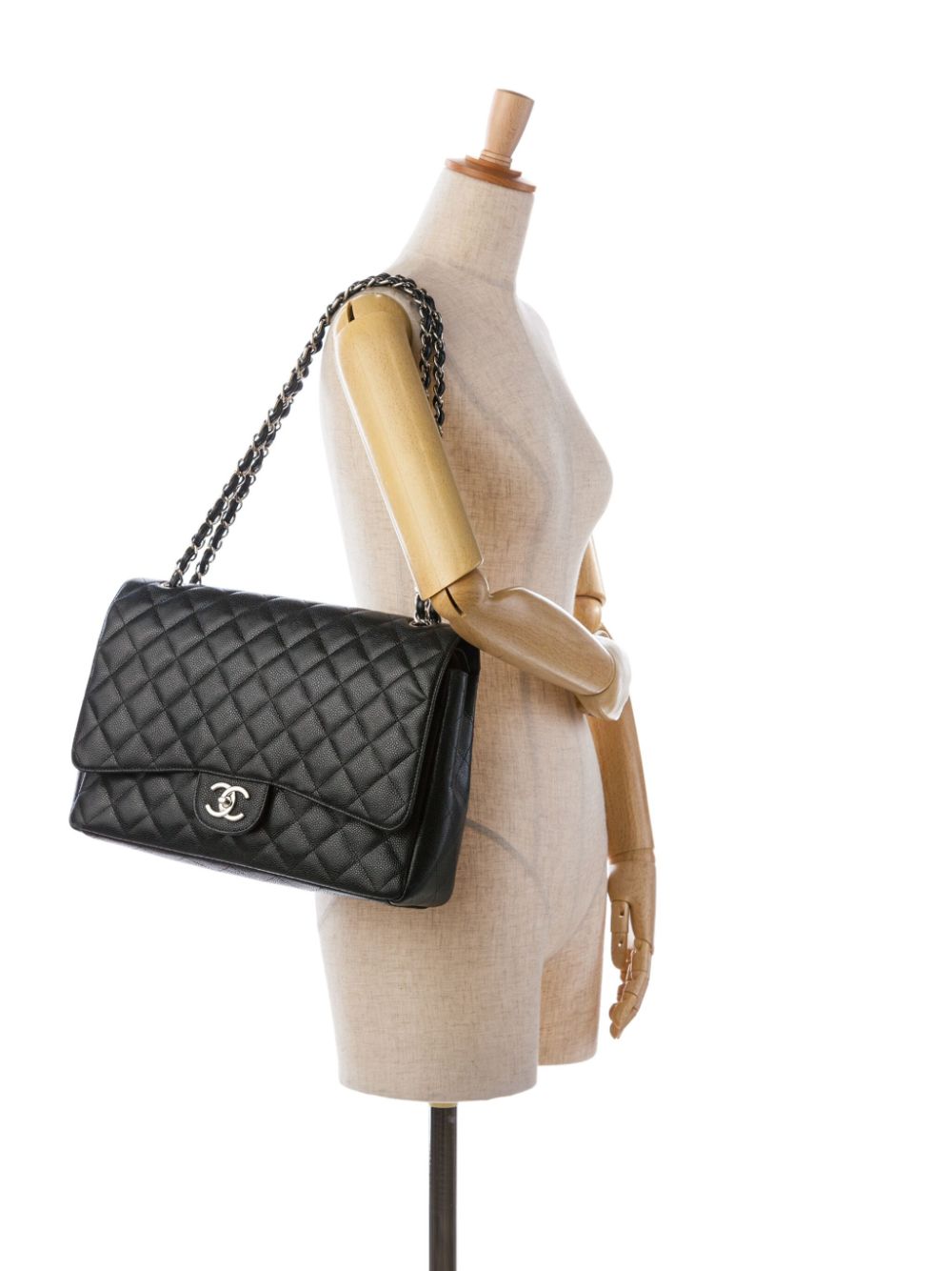 CHANEL 2011 Maxi Classic Caviar Double Flap shoulder bag Women