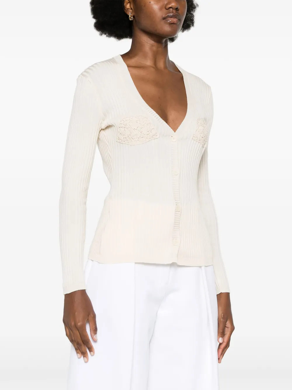 Magda Butrym Vest met gehaakte bh Beige