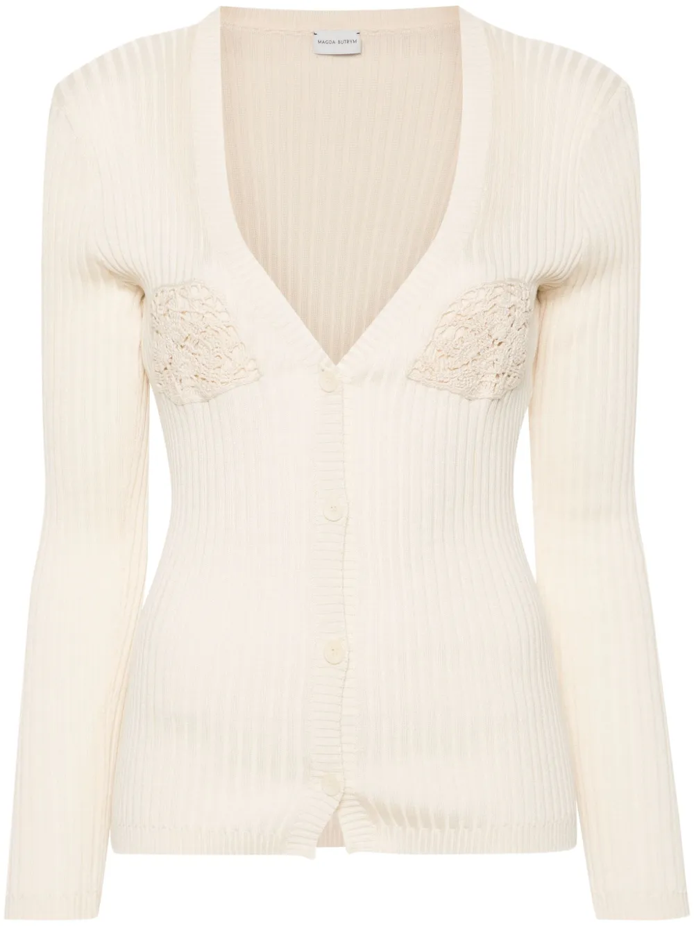 Magda Butrym Vest met gehaakte bh Beige