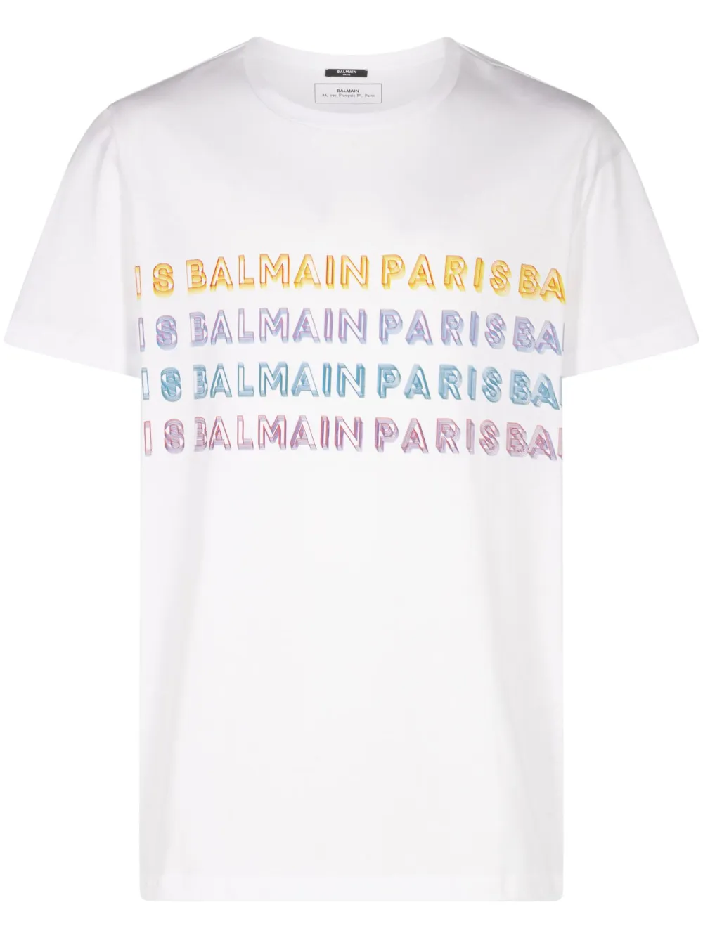 Balmain playera con logo estampado | blanco | Image 1