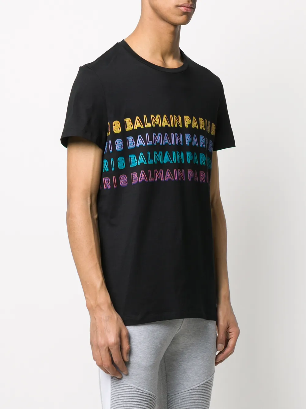 Balmain T-shirt met logoprint Zwart