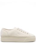 Santoni 40mm faux fur platform sneakers - Neutrals