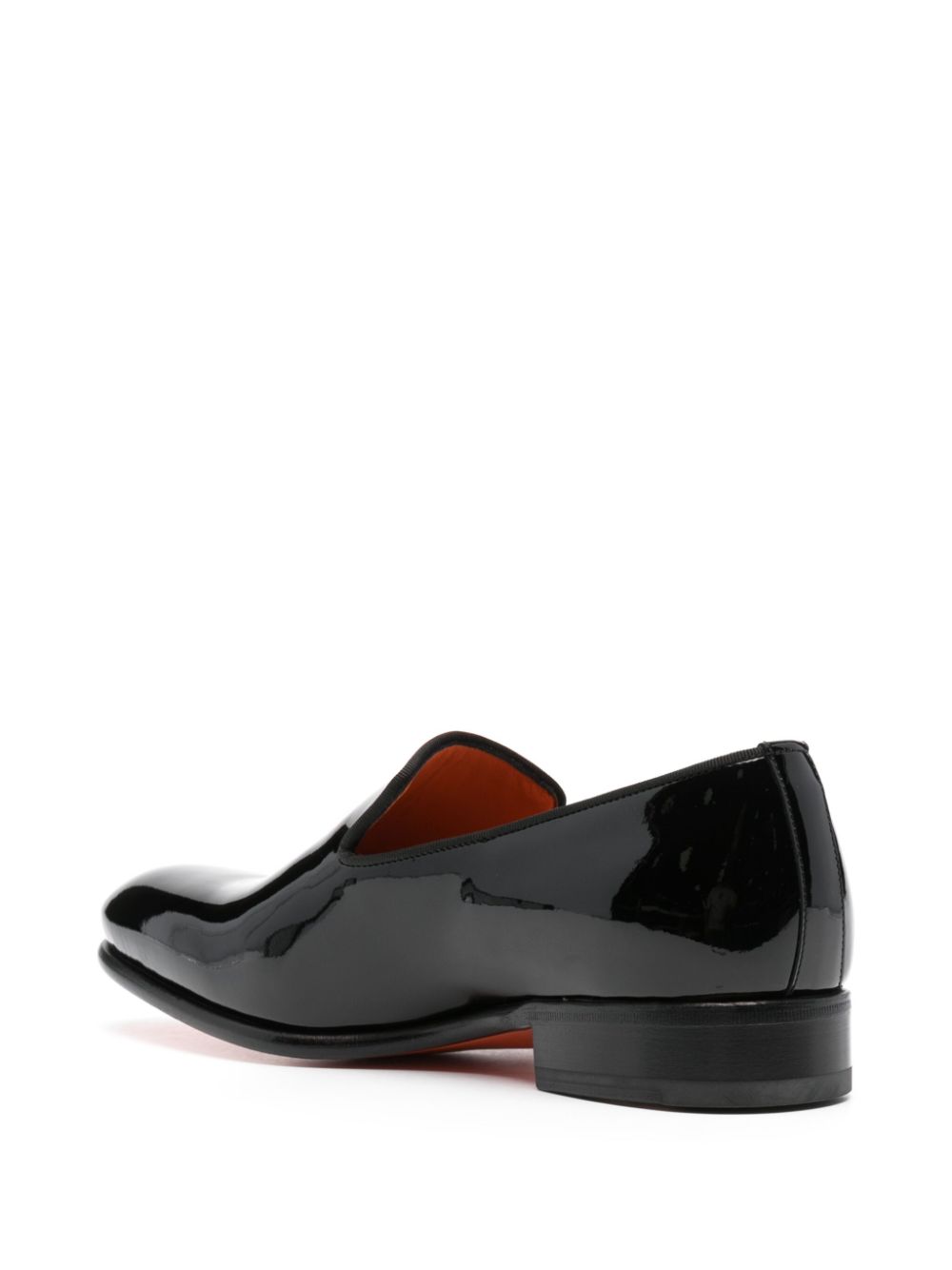 Santoni Loafers van lakleer Zwart