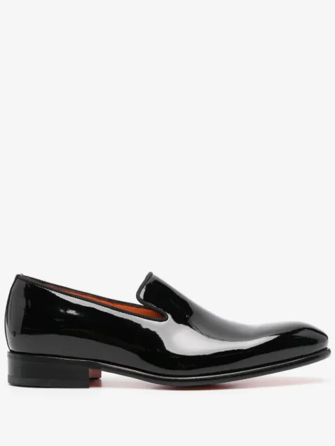 Santoni patent-leather loafers