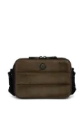 Moncler panelled logo-patch cross body bag - Brown