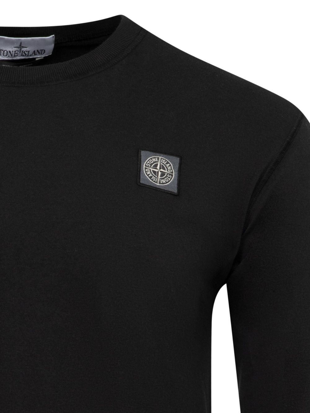 Stone Island T-shirt met logo en lange mouwen Zwart