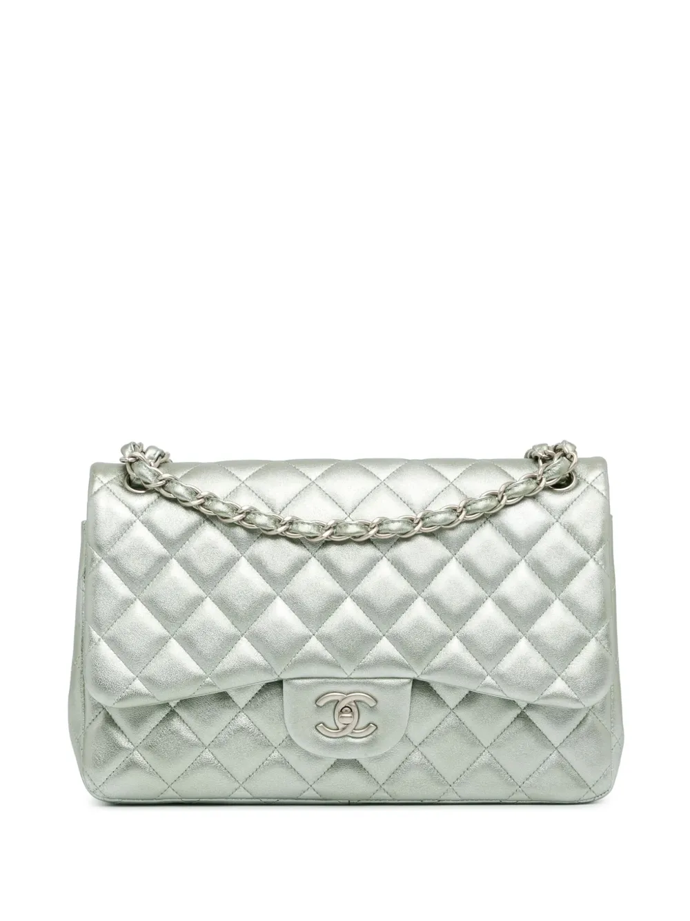 CHANEL Pre-Owned sac porté épaule Jumbo à rabat (2011 | argent | Image 1