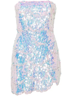 Courrges ribbed-knit Mini Dress | Purple | FARFETCH