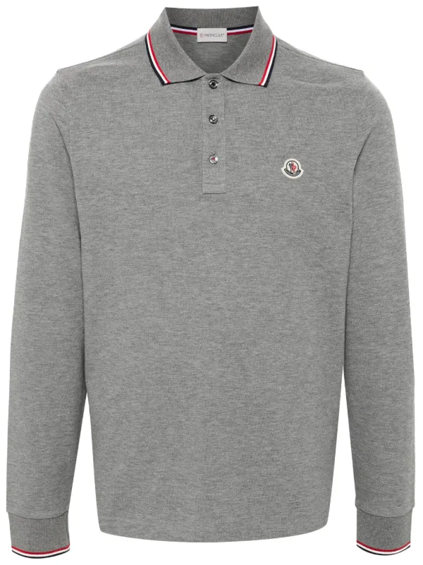 Tシャツ・カットソー MONCLER FW25 Logo patch polo shirt (K20918A0001484556 002) Moncler logo-patch Polo Shirt | Blue | FARFETCH