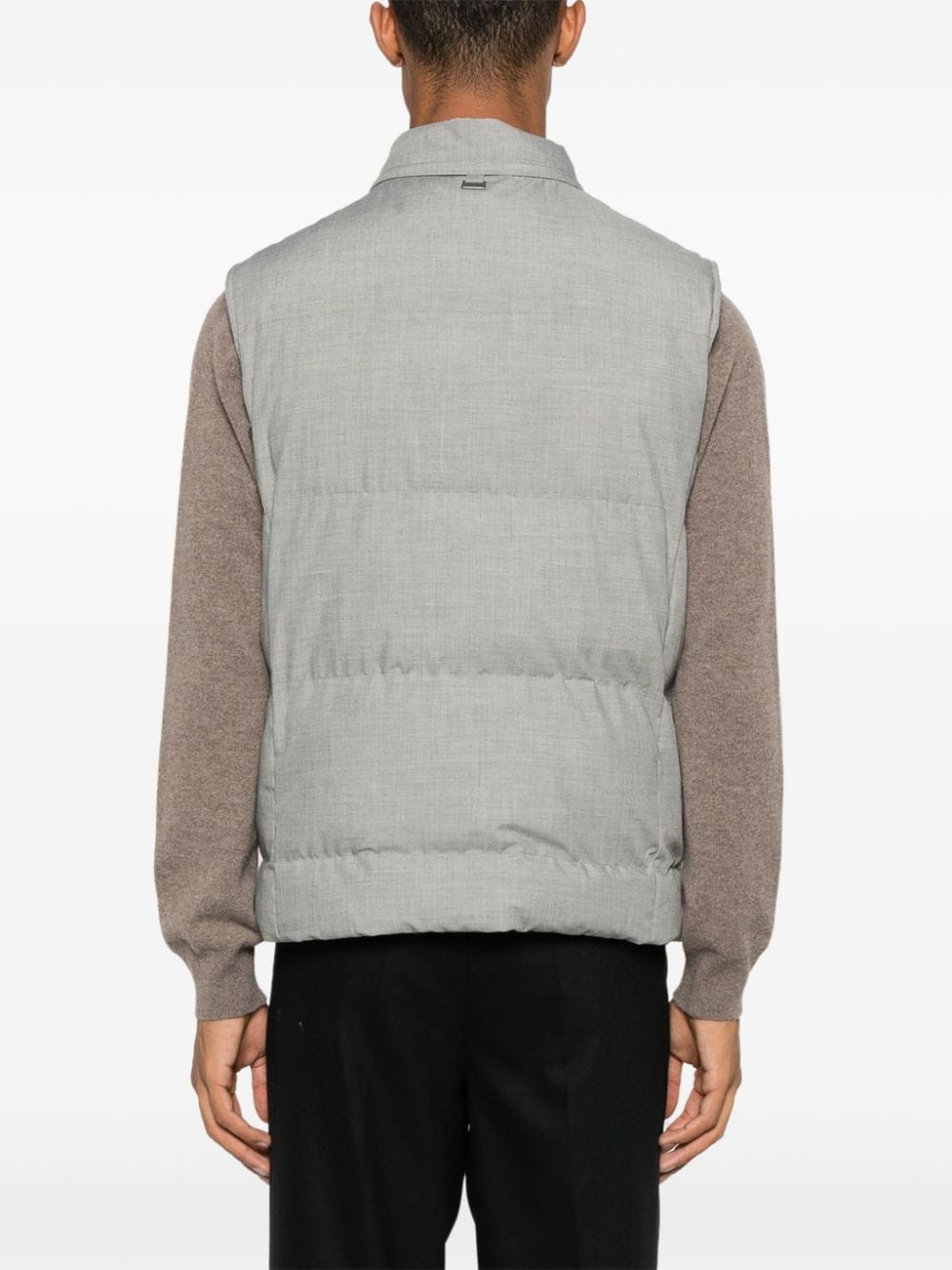 Shop Corneliani Logo-plaque Gilet In Grey