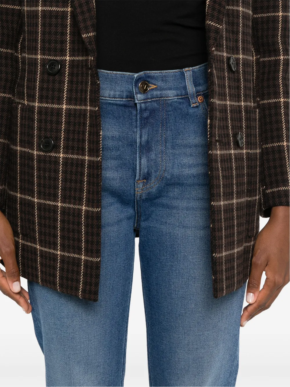 Valentino Logo-plaque Jeans In Blue