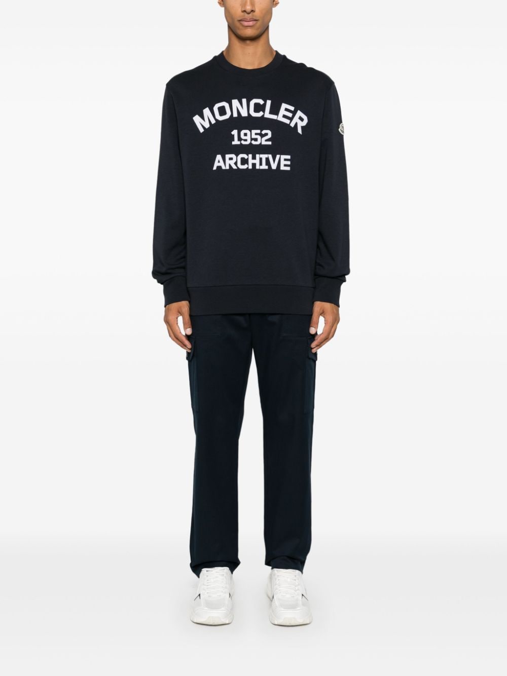 Moncler Sweater met logo - Blauw