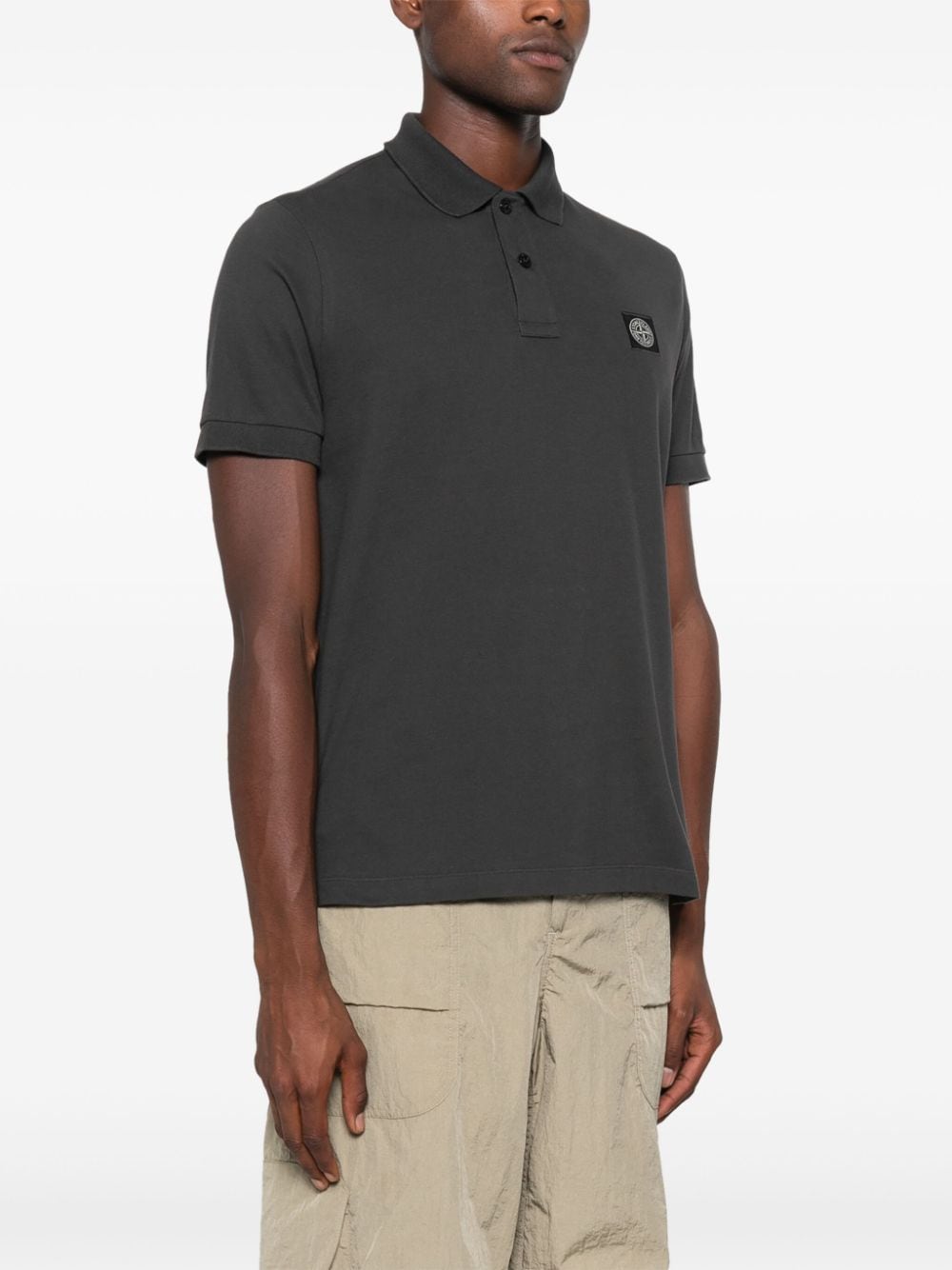 Stone Island Poloshirt met Compass-logopatch Grijs