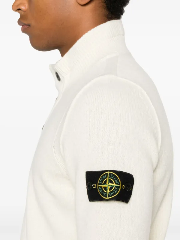 Stone Island Compass-badge Sweater | White | FARFETCH BH