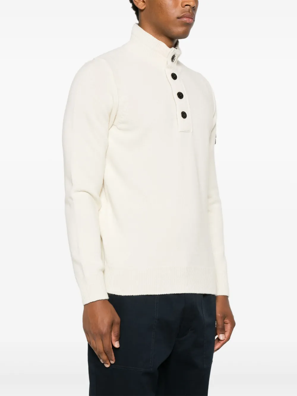 Stone Island Trui met Compass-logopatch Wit