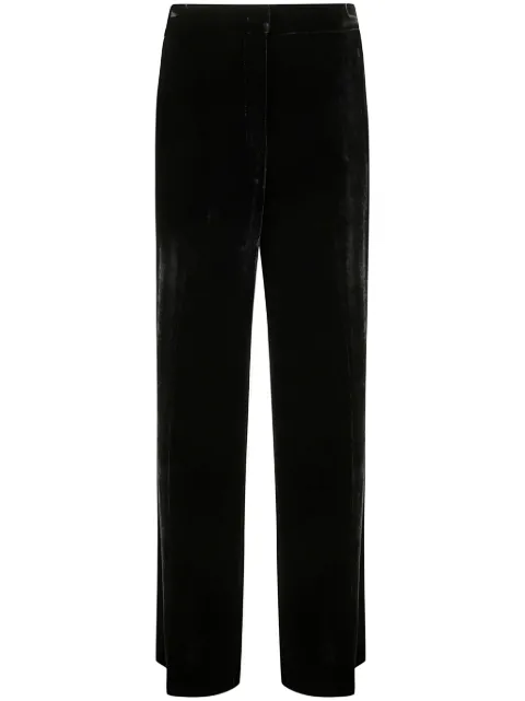 P.A.R.O.S.H. velvet-finish straight trousers 