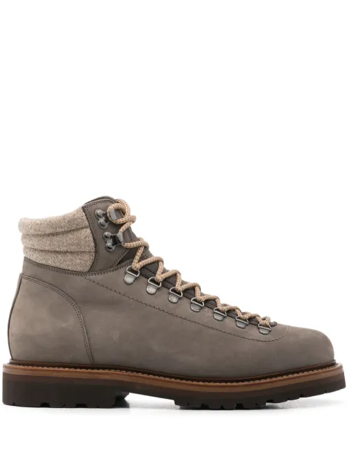 Bottines à empiècements en laine - Brunello Cucinelli - Modalova