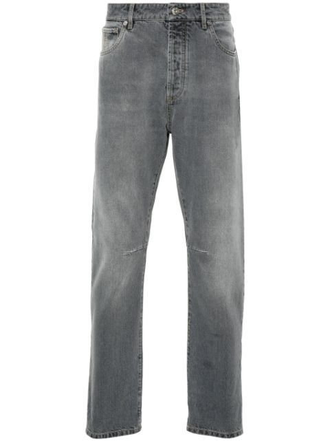 Brunello Cucinelli logo-embroidered jeans Men