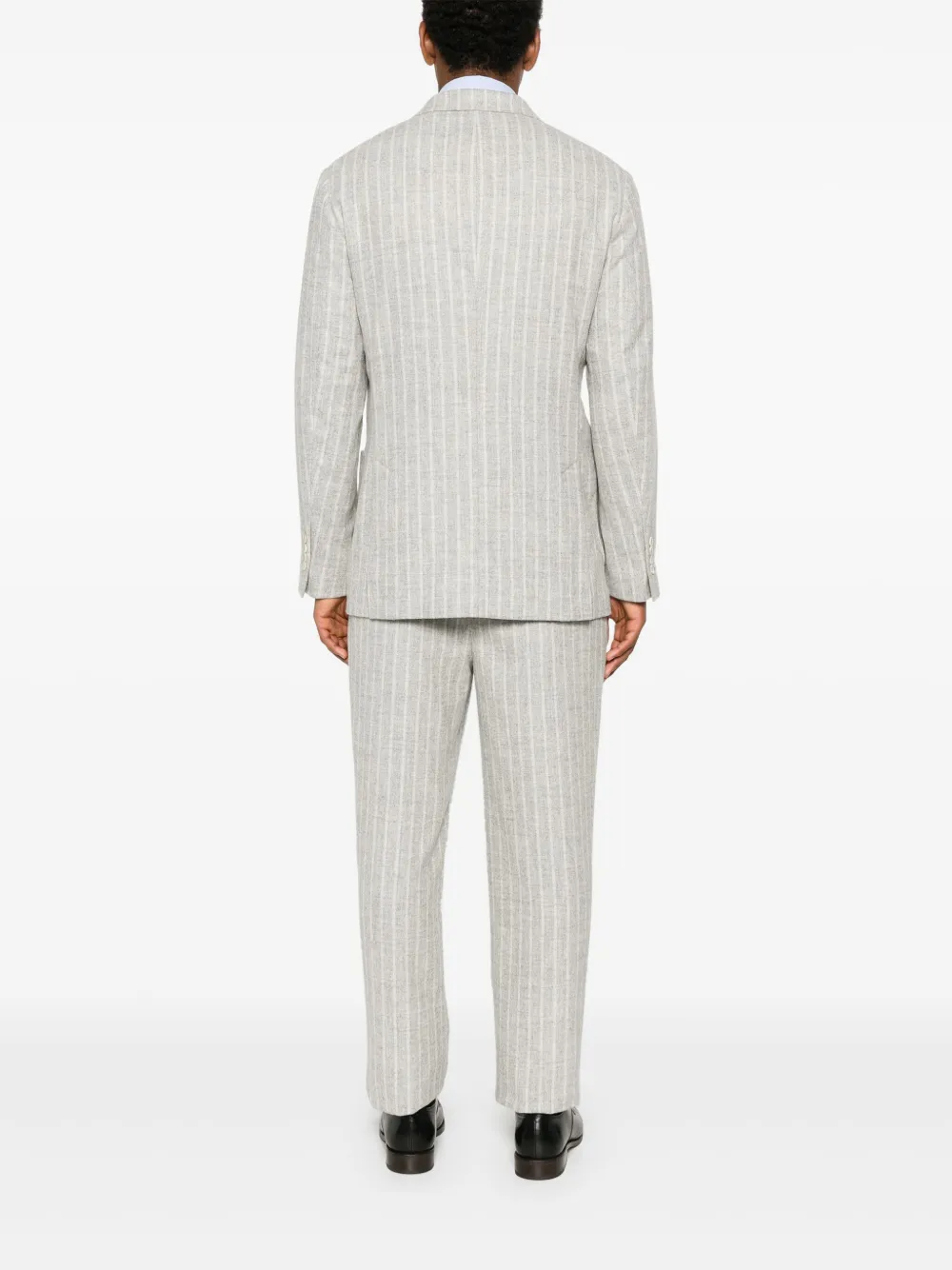 Brunello Cucinelli Gestreept pak Grijs