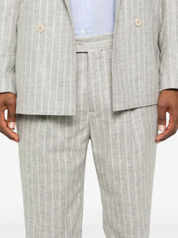 Brunello Cucinelli Striped Suit | Grey | FARFETCH