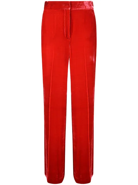 P.A.R.O.S.H. velvet-finish straight trousers 