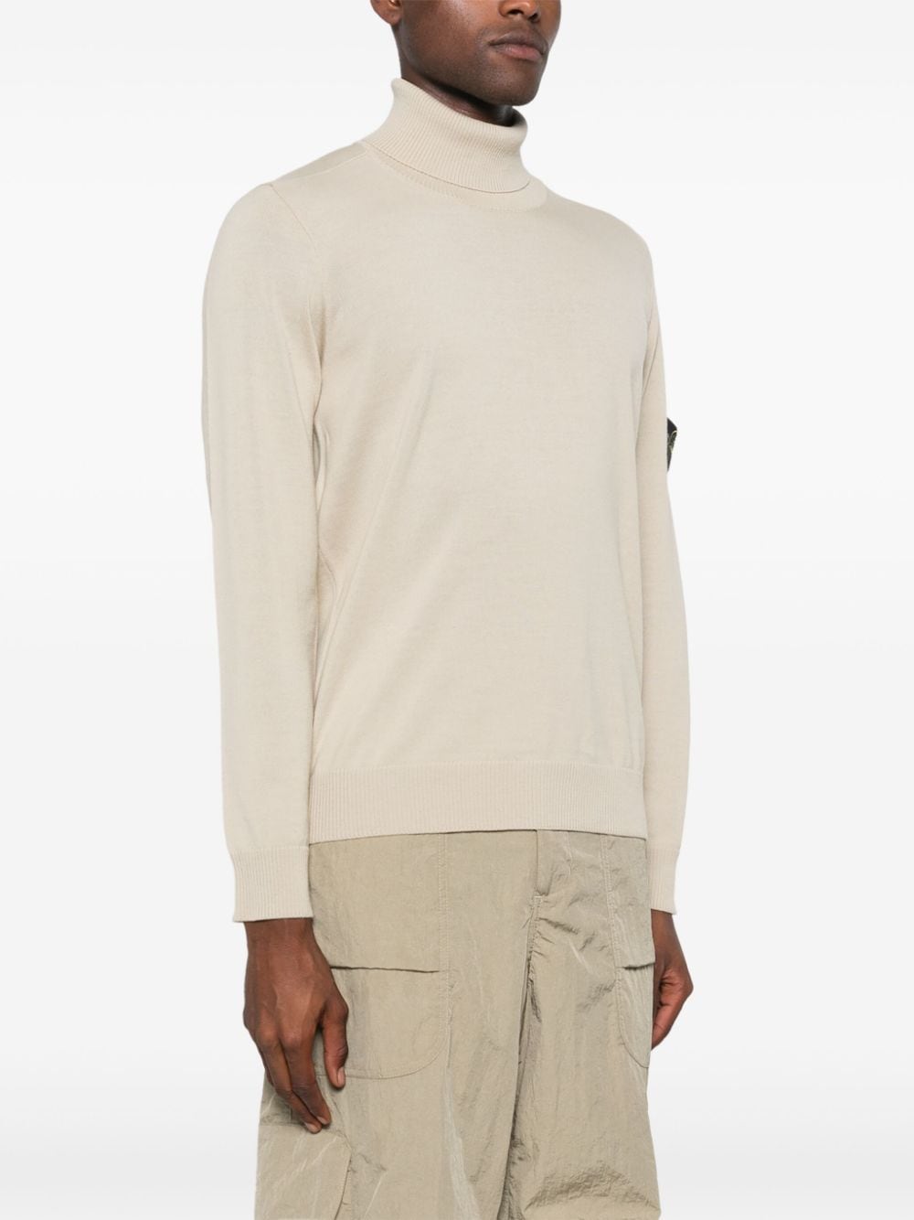 Shop Stone Island Compass-badge Sweater In Neutrals