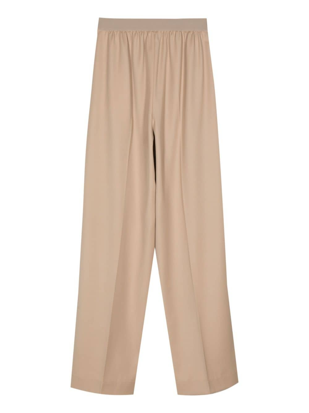 Shop Agnona Pressed-crease Trousers In Neutrals