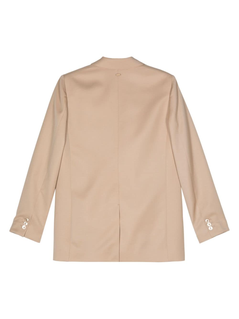 Agnona logo-plaque blazer - Beige