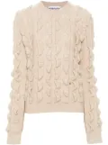 Moschino logo-plaque sweater - Neutrals