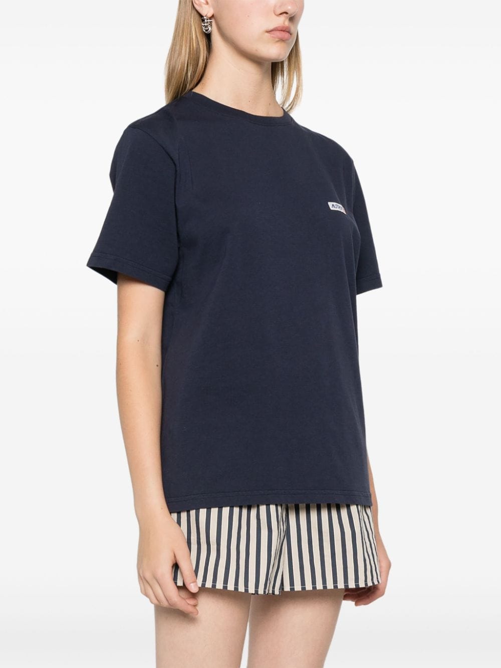 Shop Autry Logo-patch T-shirt In Blue