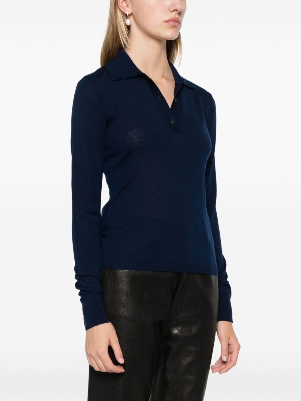 Shop Pinko Liquoroso Polo Top In Blue