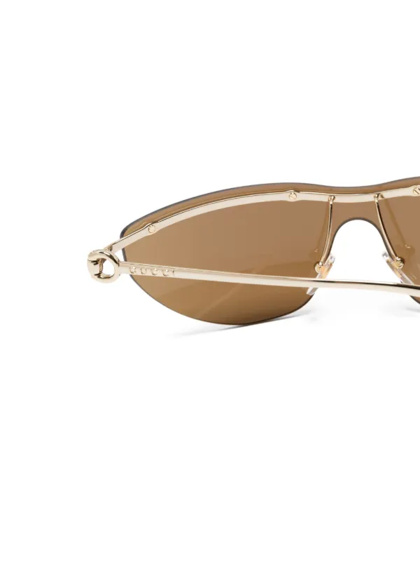 小物 GUCCI Horsebit Gold Archive Sunglasses Gucci Eyewear Horsebit-detail Sunglasses | Gold | FARFETCH