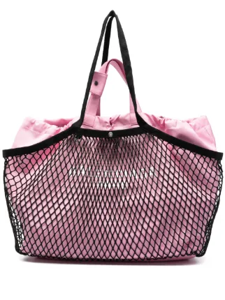 【送料&関税込】Balenciaga 24/7 Tote Bag BALENCIAGA 24/7 printed canvas and crocheted tote | NET-A-PORTER